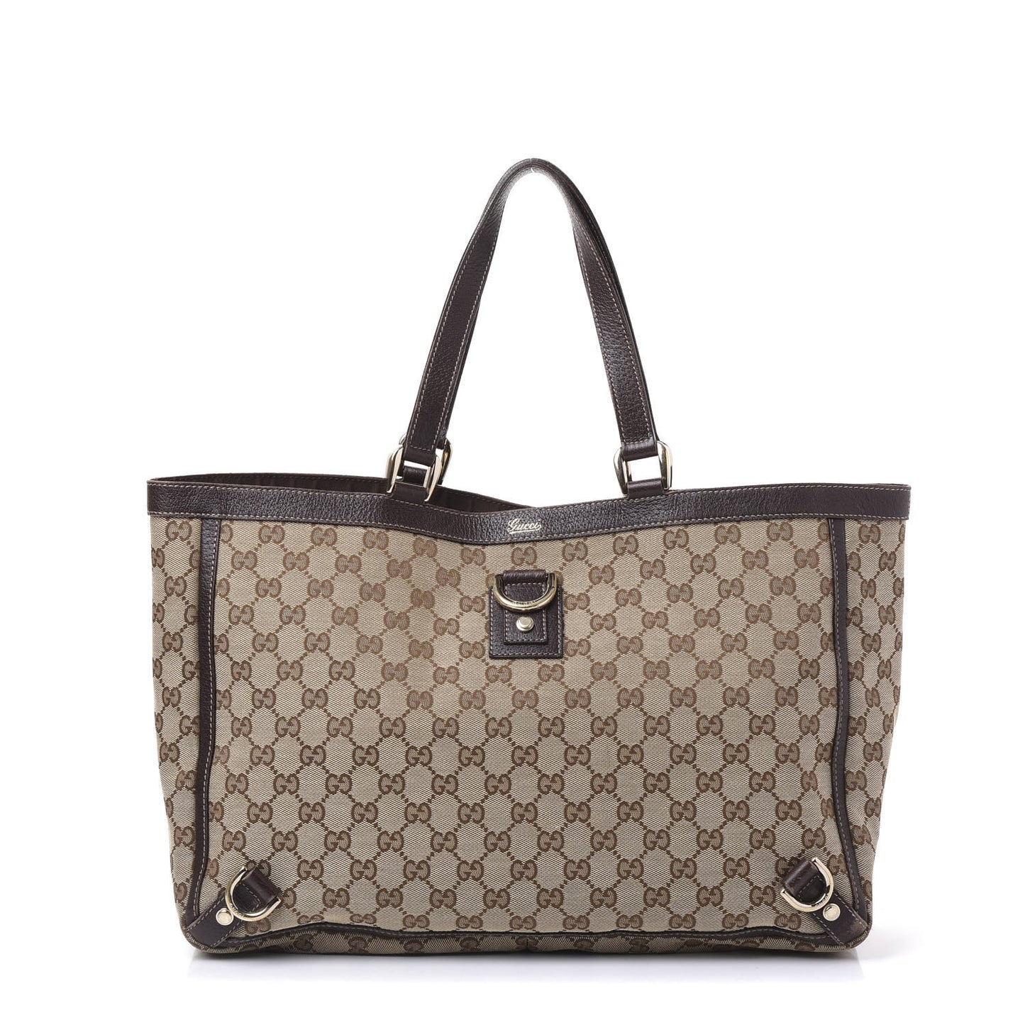 Monogram Large Abbey Tote Dark Brown