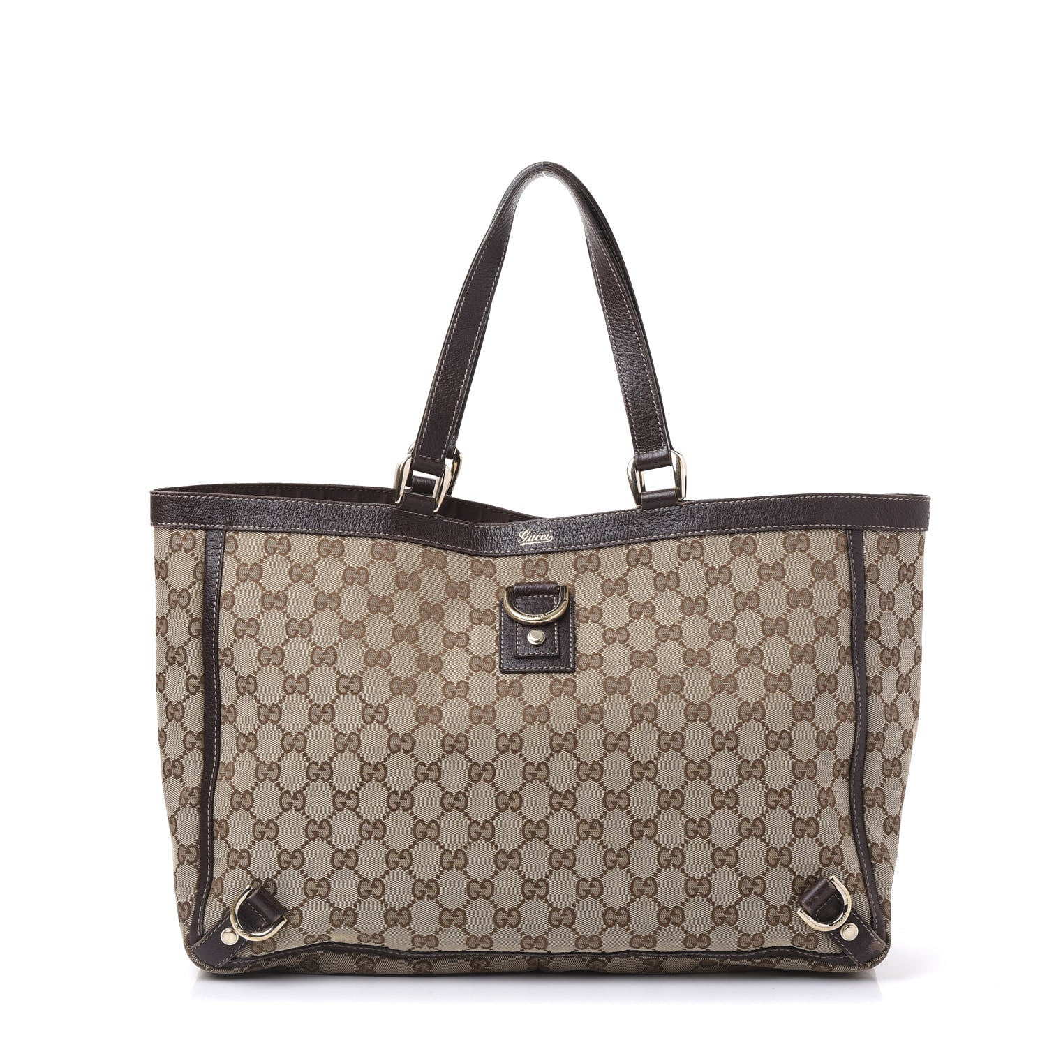 Gucci Monogram Large Abbey Tote Dark Brown 1 of 9