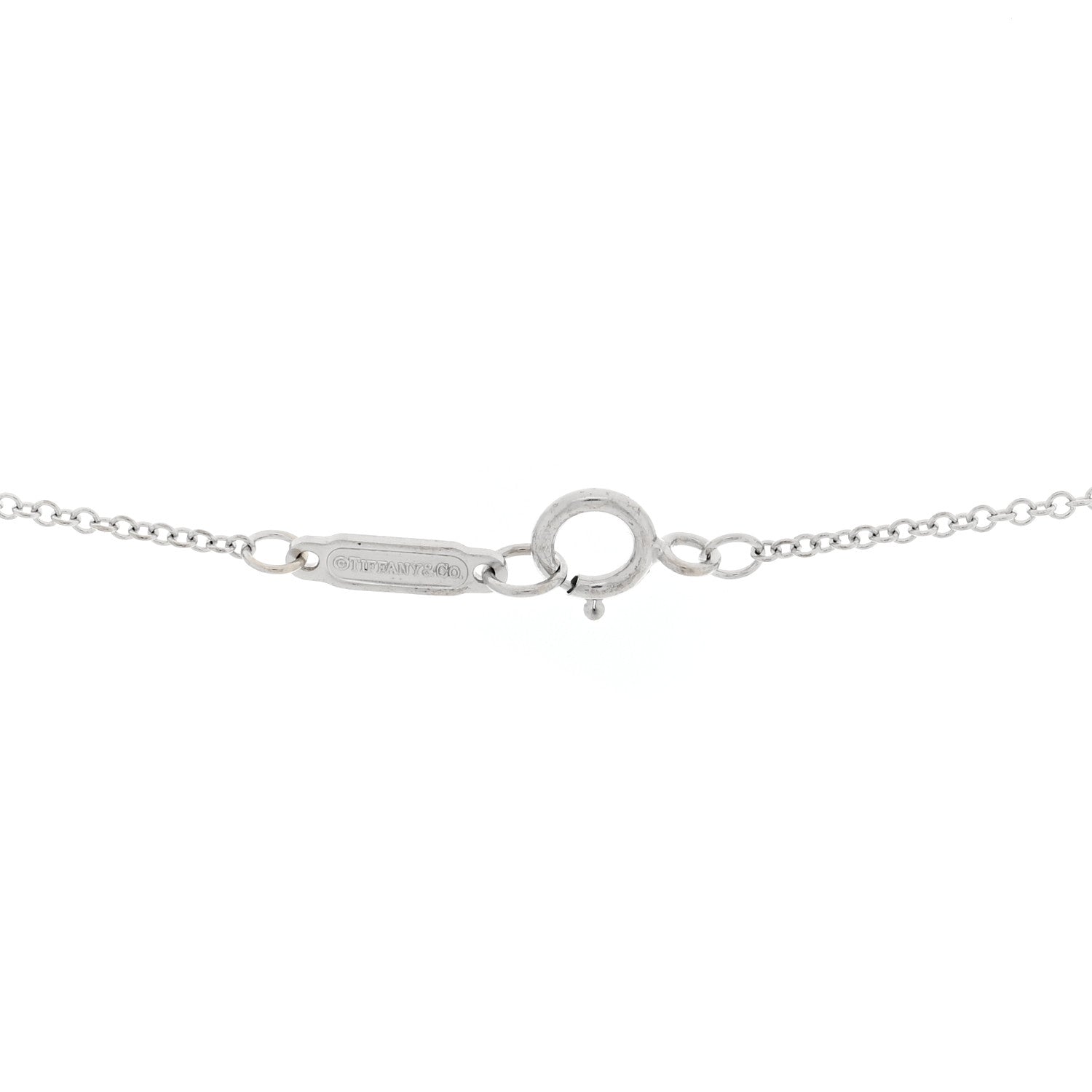 Tiffany 18K White Gold Diamond Medium Metro Cross Pendant Necklace 4 of 5