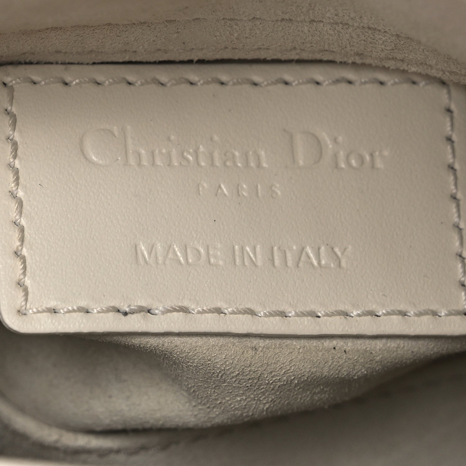 Christian Dior Calfskin Cannage Diamond Micro Lady Dior Latte 6 of 15