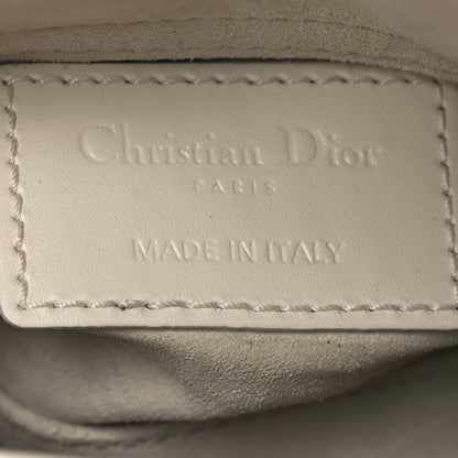 Christian Dior Calfskin Cannage Diamond Micro Lady Dior Latte 6 of 15