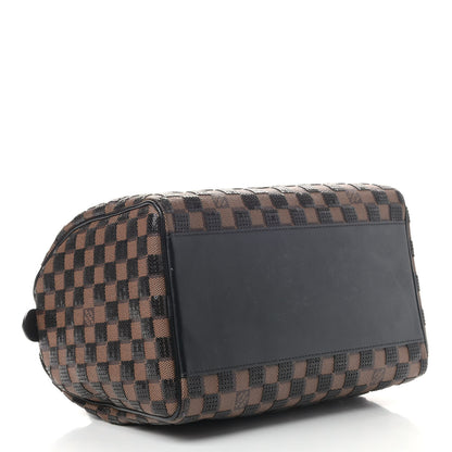 Louis Vuitton Damier Paillettes Speedy 30 Black 3 of 8