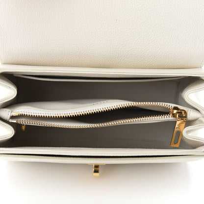 Celine Grained Calfskin Small 16 Top Handle Bag White 5 of 13