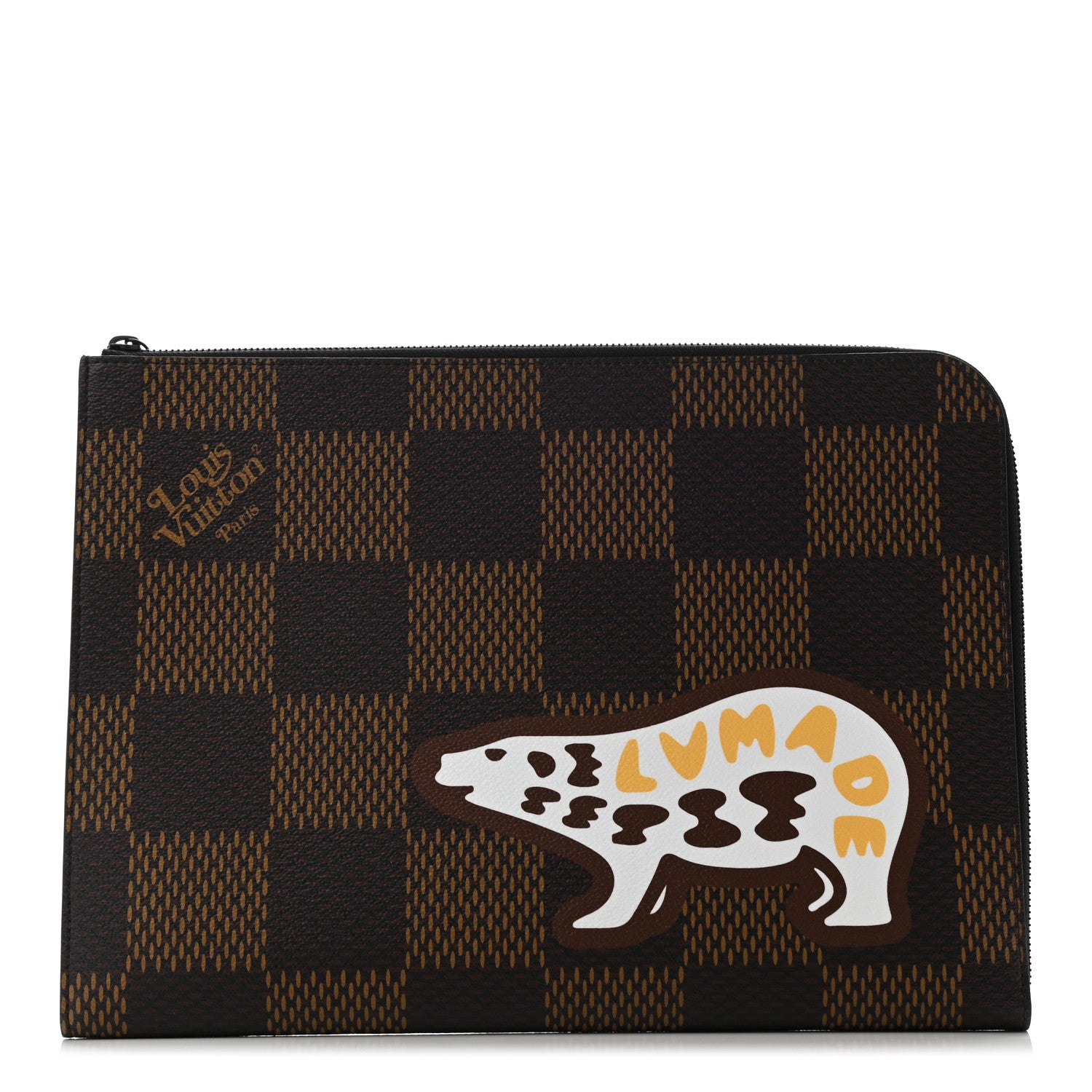 Louis Vuitton X NIGO Giant Damier Ebene Bear Pochette Jour GM 1 of 7