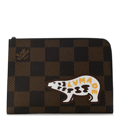 Louis Vuitton X NIGO Giant Damier Ebene Bear Pochette Jour GM 1 of 7