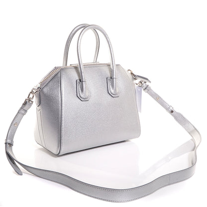 Givenchy Sugar Goatskin Mini Antigona Silver 3 of 12