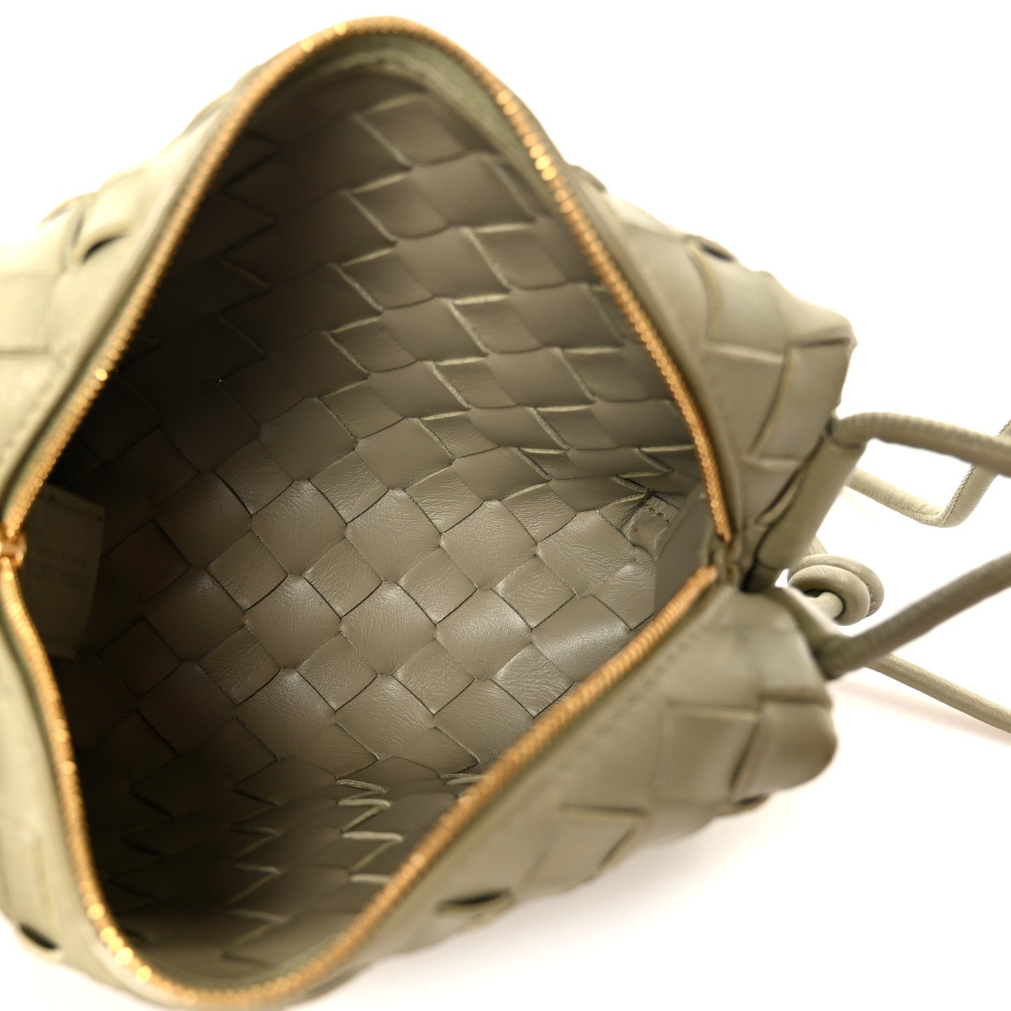 Nappa Intrecciato Mini Loop Camera Bag Travertine