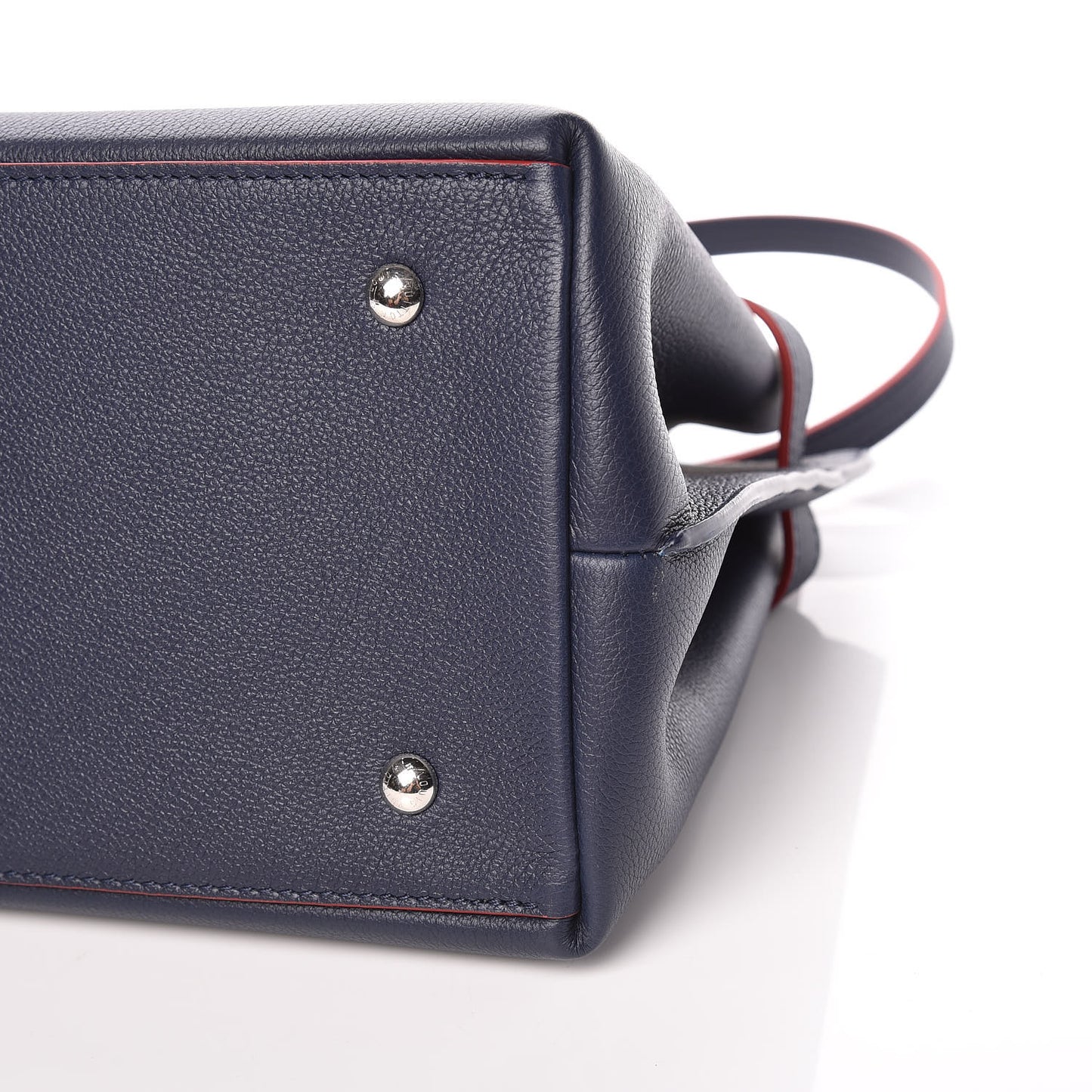 Calfskin Lockme Day Marine Rouge