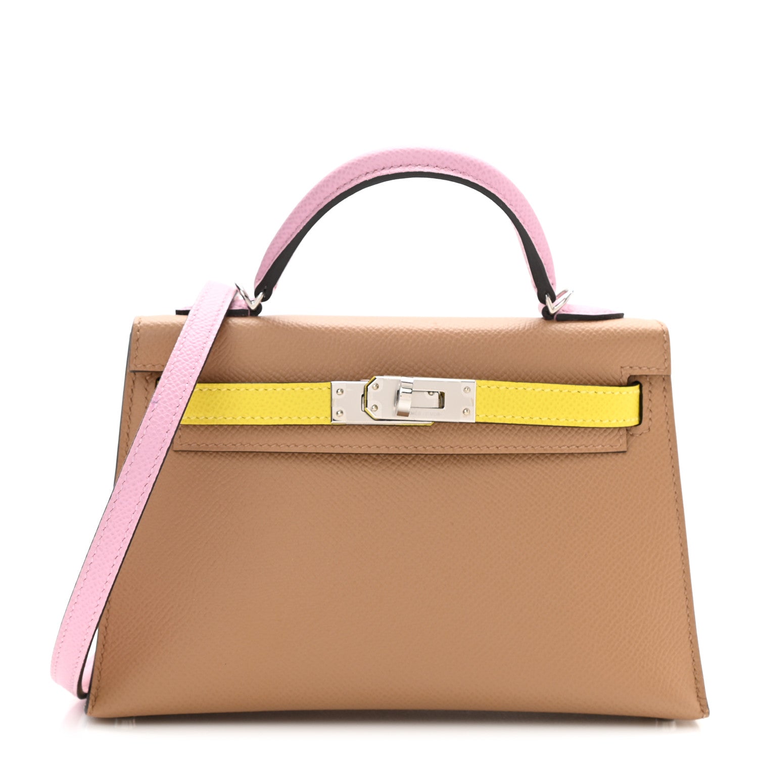Hermes Epsom Mini Kelly Sellier 20 Chai Mauve Sylvestre Lime 1 of 11