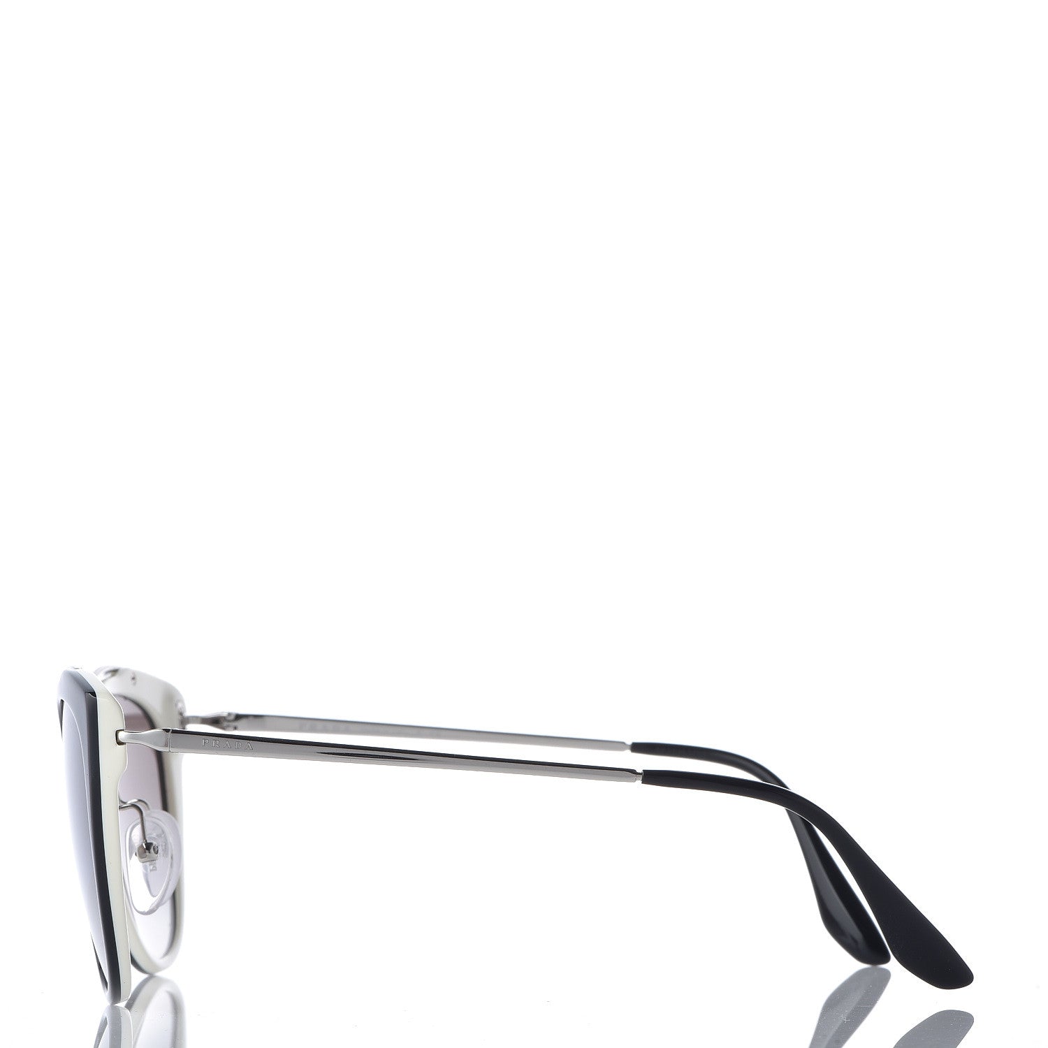 Prada Cat Eye Sunglasses SPR 20U Black 3 of 9