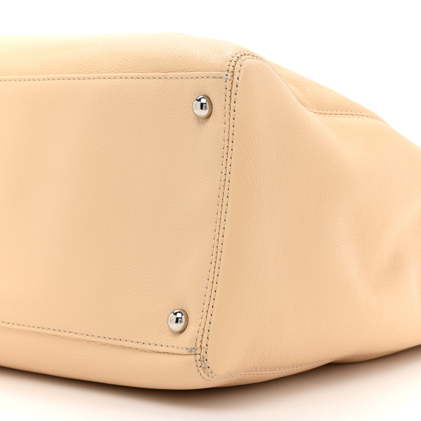 Calfskin Cerf Executive Shopper Tote Beige