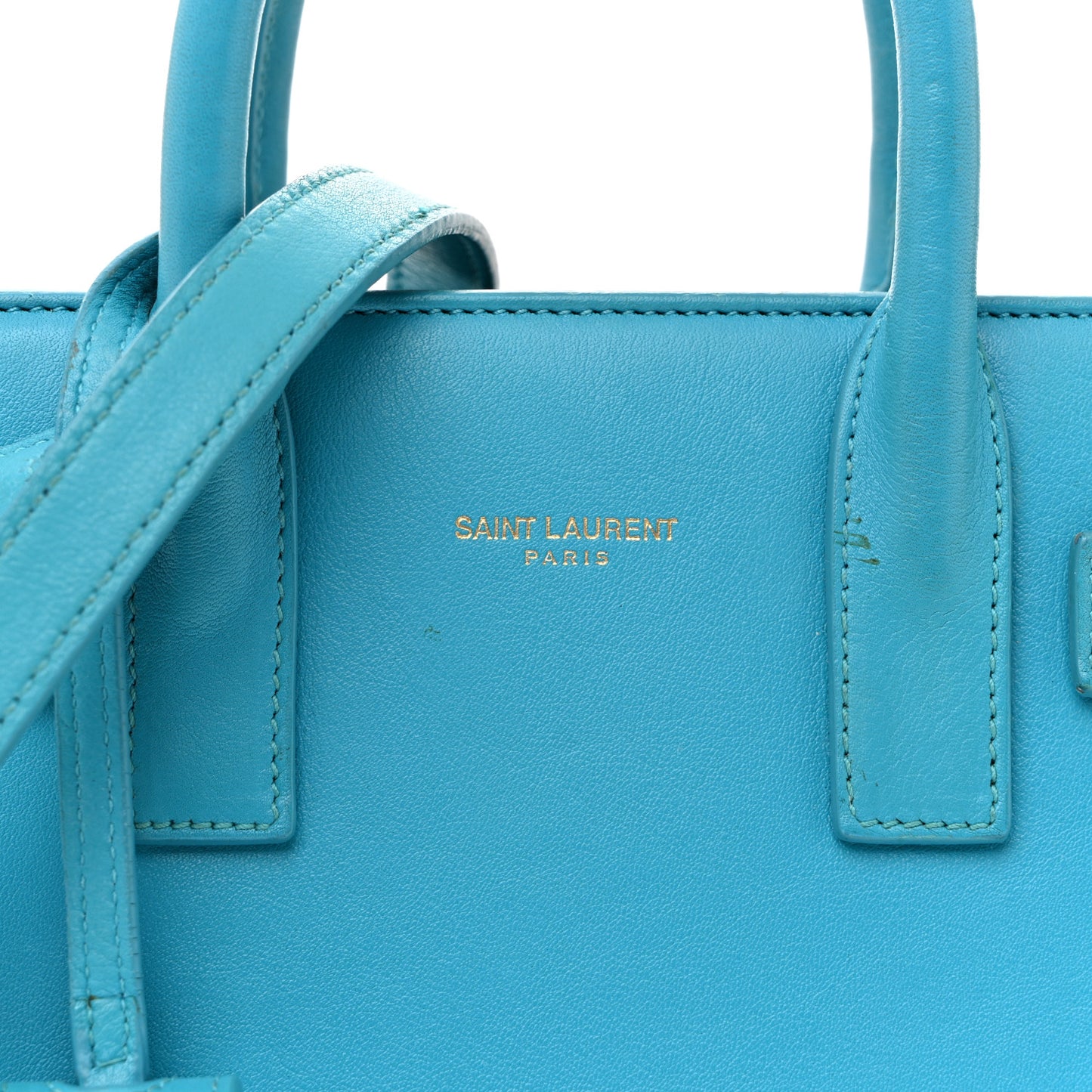 Calfskin Nano Sac De Jour Turquoise