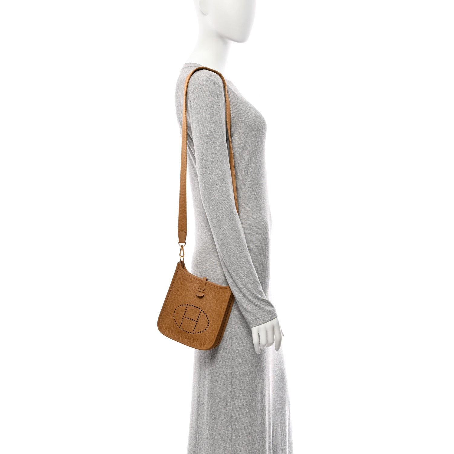 Hermes Taurillon Clemence Amazone Evelyne TPM Chai 1745105