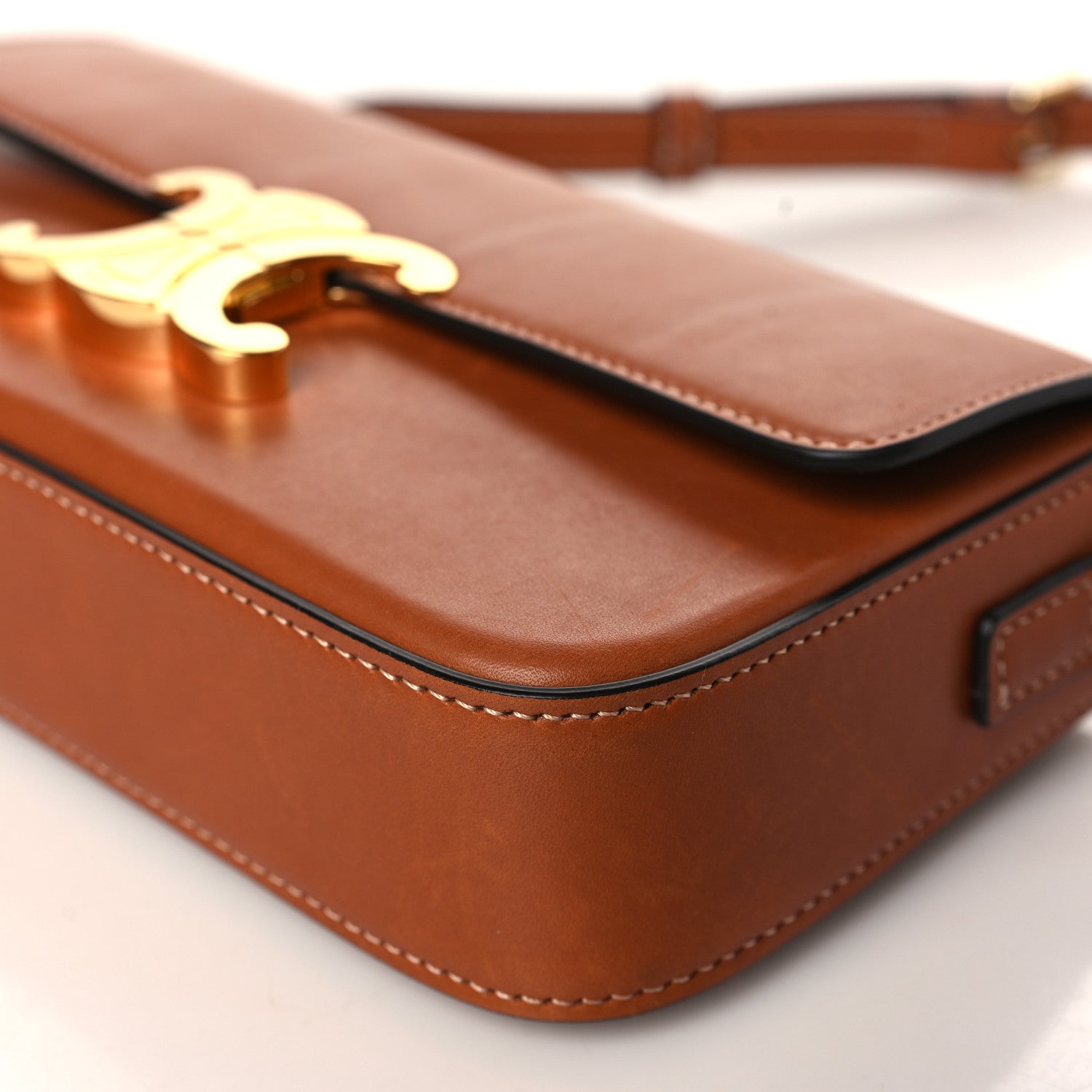 Celine Natural Calfskin Triomphe Shoulder Bag Tan 9 of 10