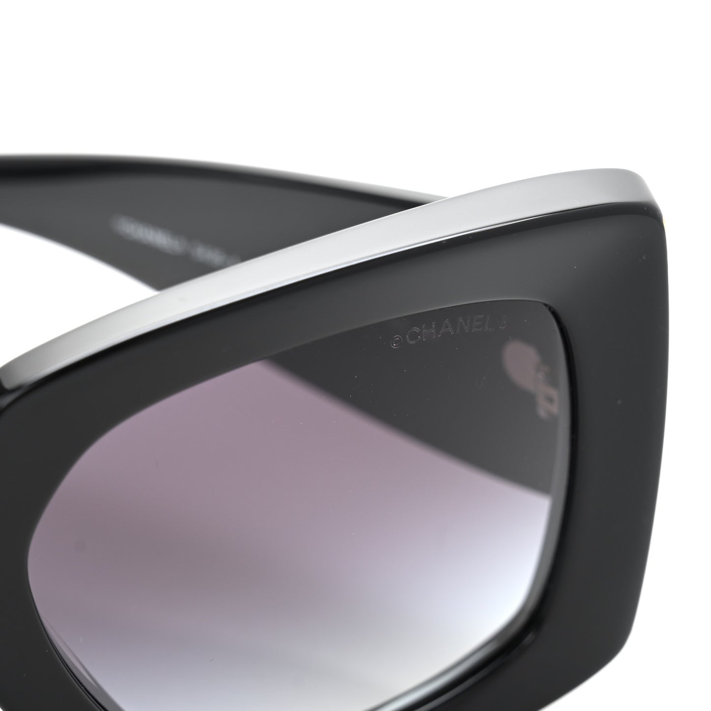Acetate Rectangle Sunglasses 5435-A Black