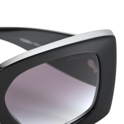 Chanel Acetate Rectangle Sunglasses 5435-A Black 7 of 9