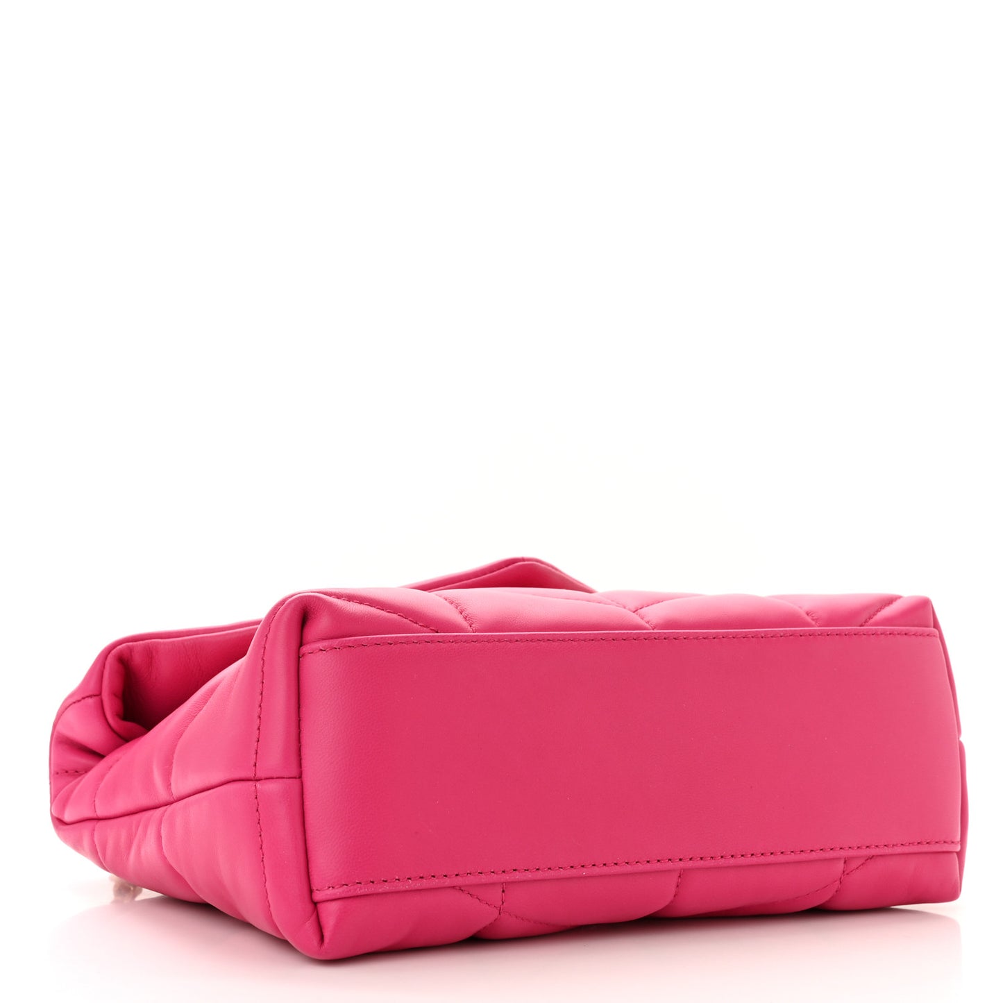 Lambskin Quilted Toy Loulou Puffer Monogram Chain Satchel Bubblegum