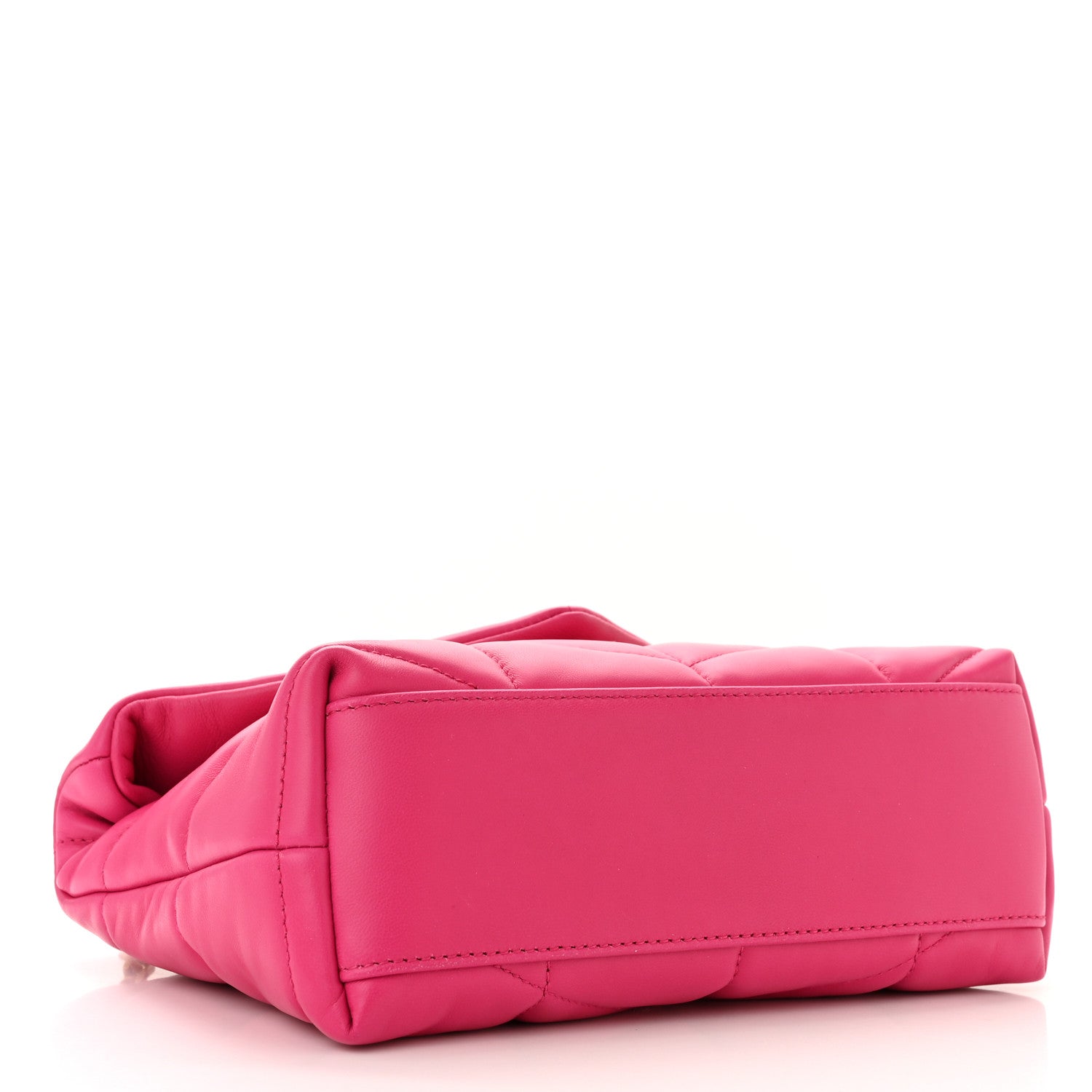Saint Laurent Lambskin Quilted Toy Loulou Puffer Monogram Chain Satchel Bubblegum 4 of 11