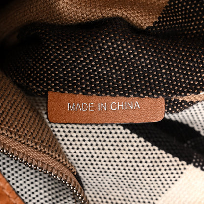Burberry Grainy Calfskin House Check Medium Maidstone Saddle Brown 6 of 10
