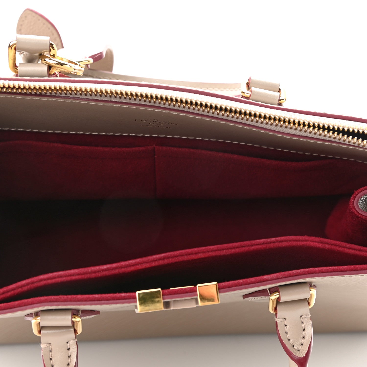 Louis Vuitton Epi Grenelle Tote MM Galet Grenat 5 of 11