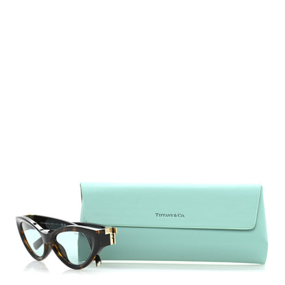 Tiffany Acetate Metal Tiffany T Tortoise Cat Eye Sunglasses TF4225U Brown Blue 9 of 9