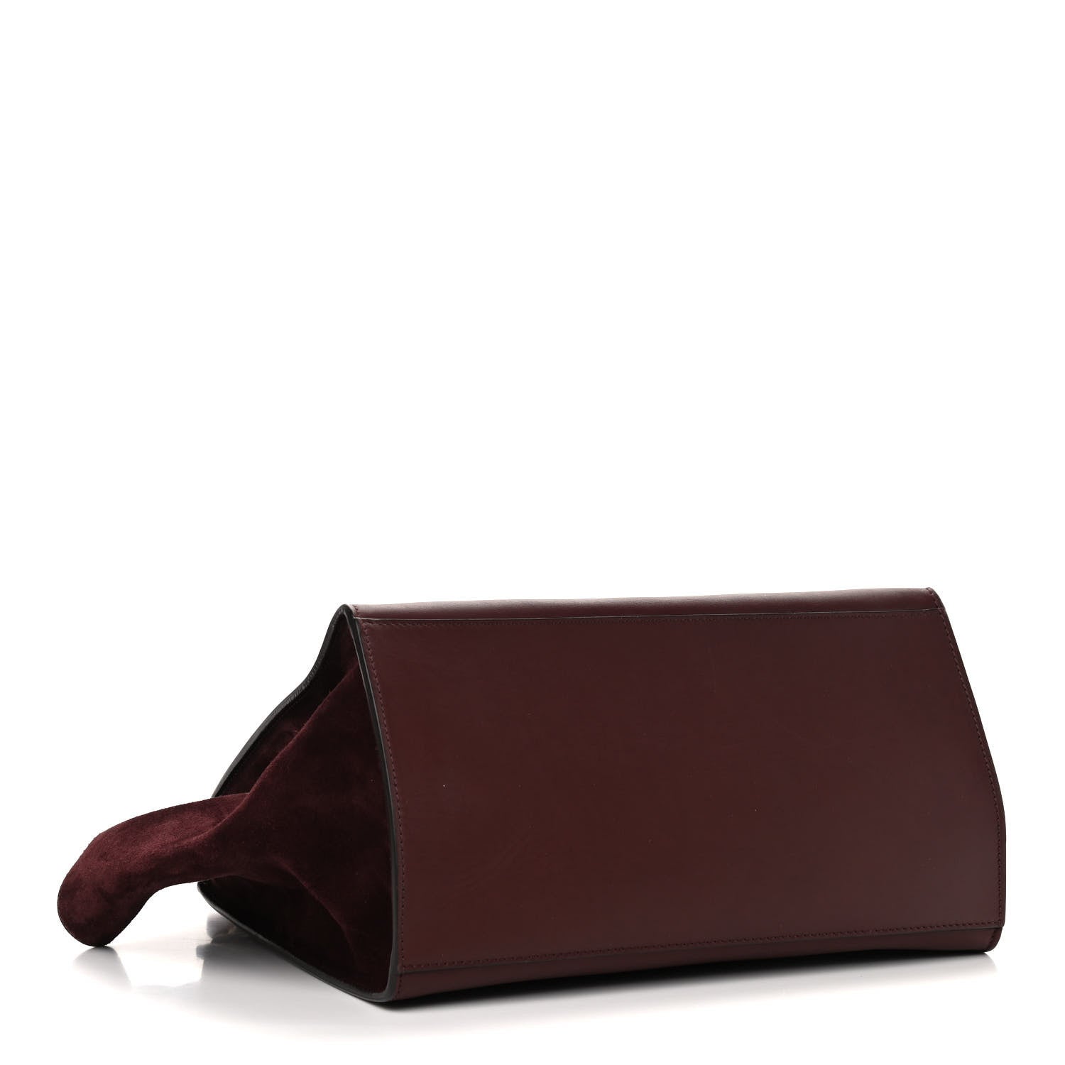 Celine Smooth Calfskin Suede Medium Trapeze Burgundy 3 of 10
