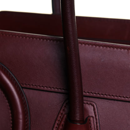 Celine Smooth Calfskin Micro Luggage Burgundy 11 of 14