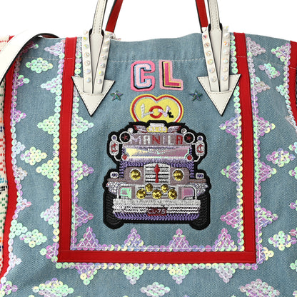 Christian Louboutin Jacquard Embellished Manilacaba Tote Multicolor 6 of 8