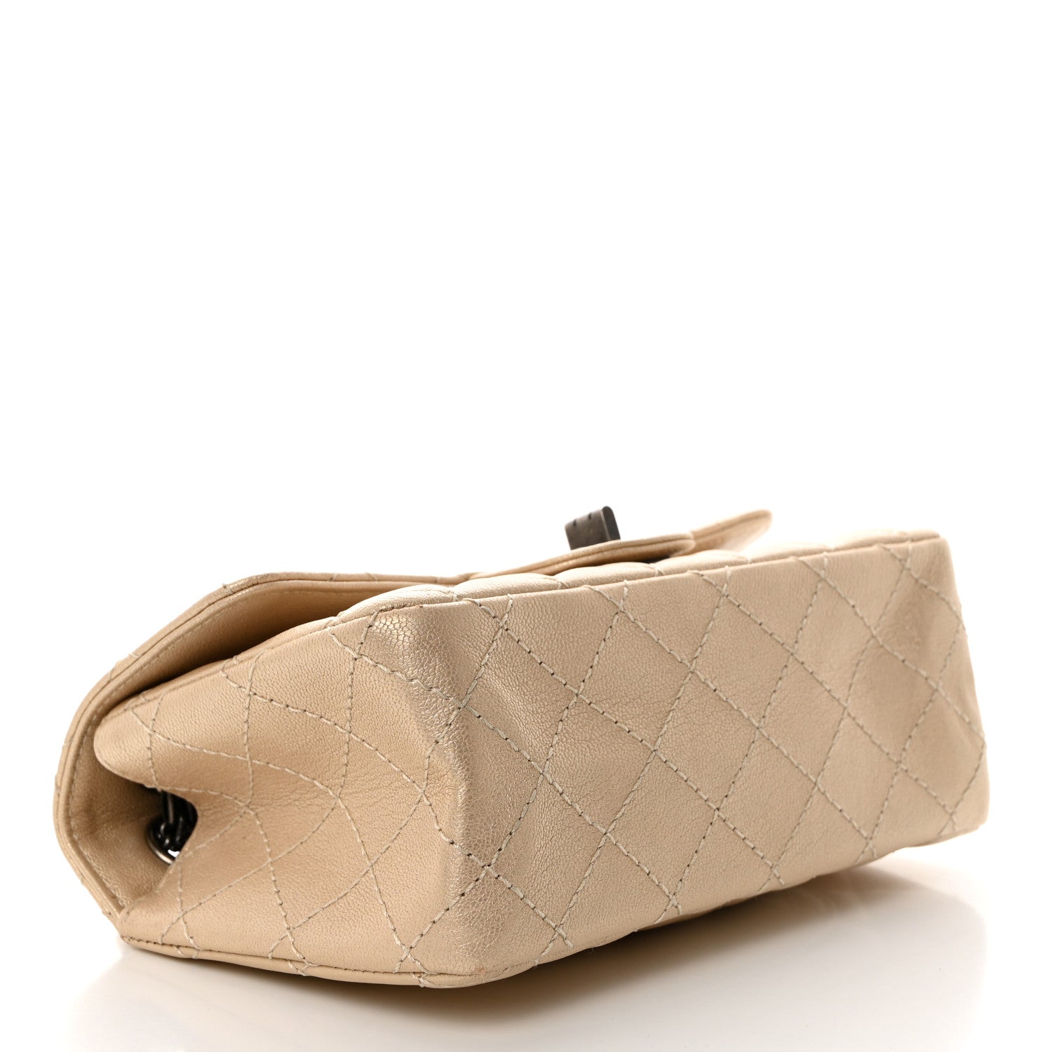 Chanel Metallic Sheepskin Quilted 2.55 Reissue Mini Flap Beige 4 of 11