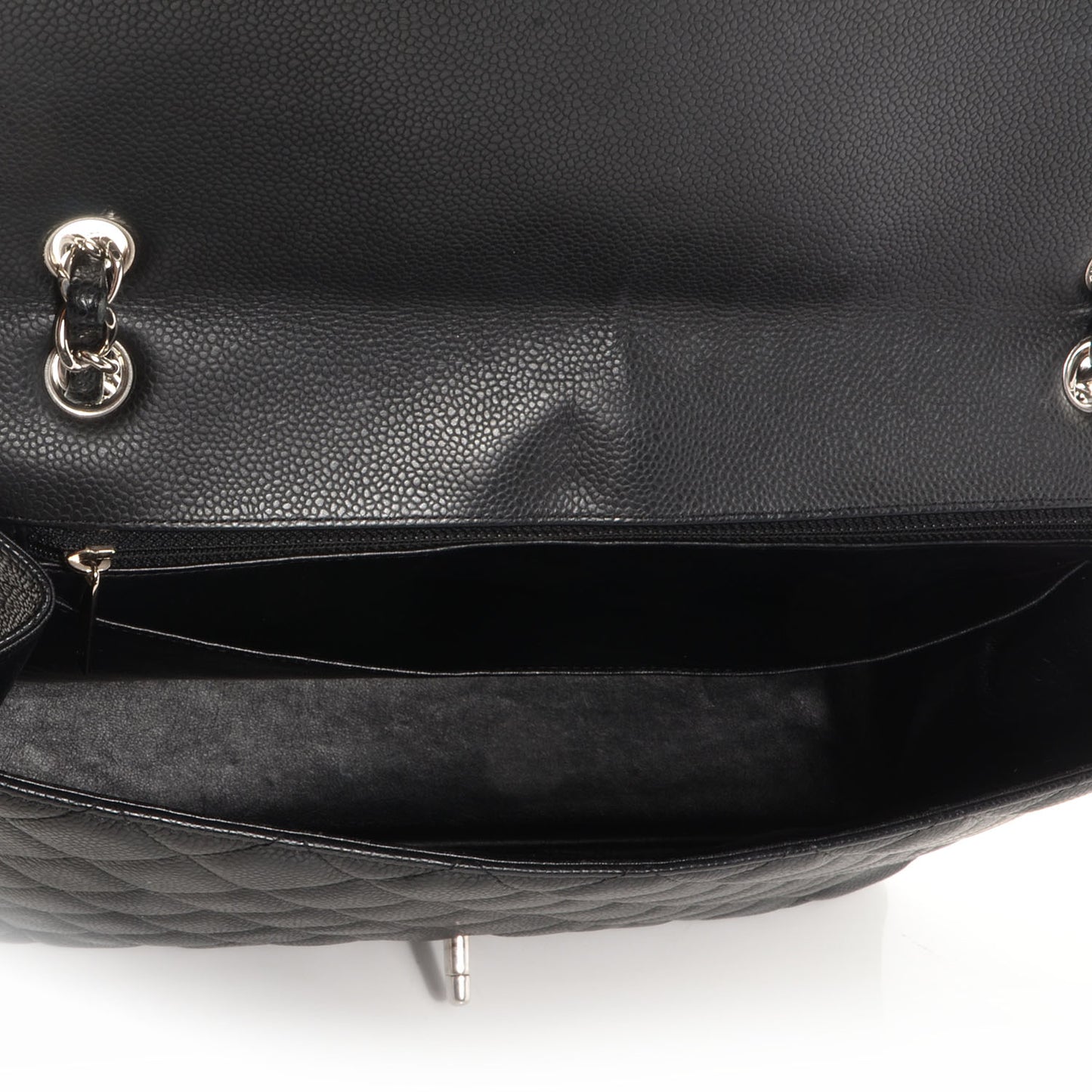 Caviar Maxi Single Flap Black