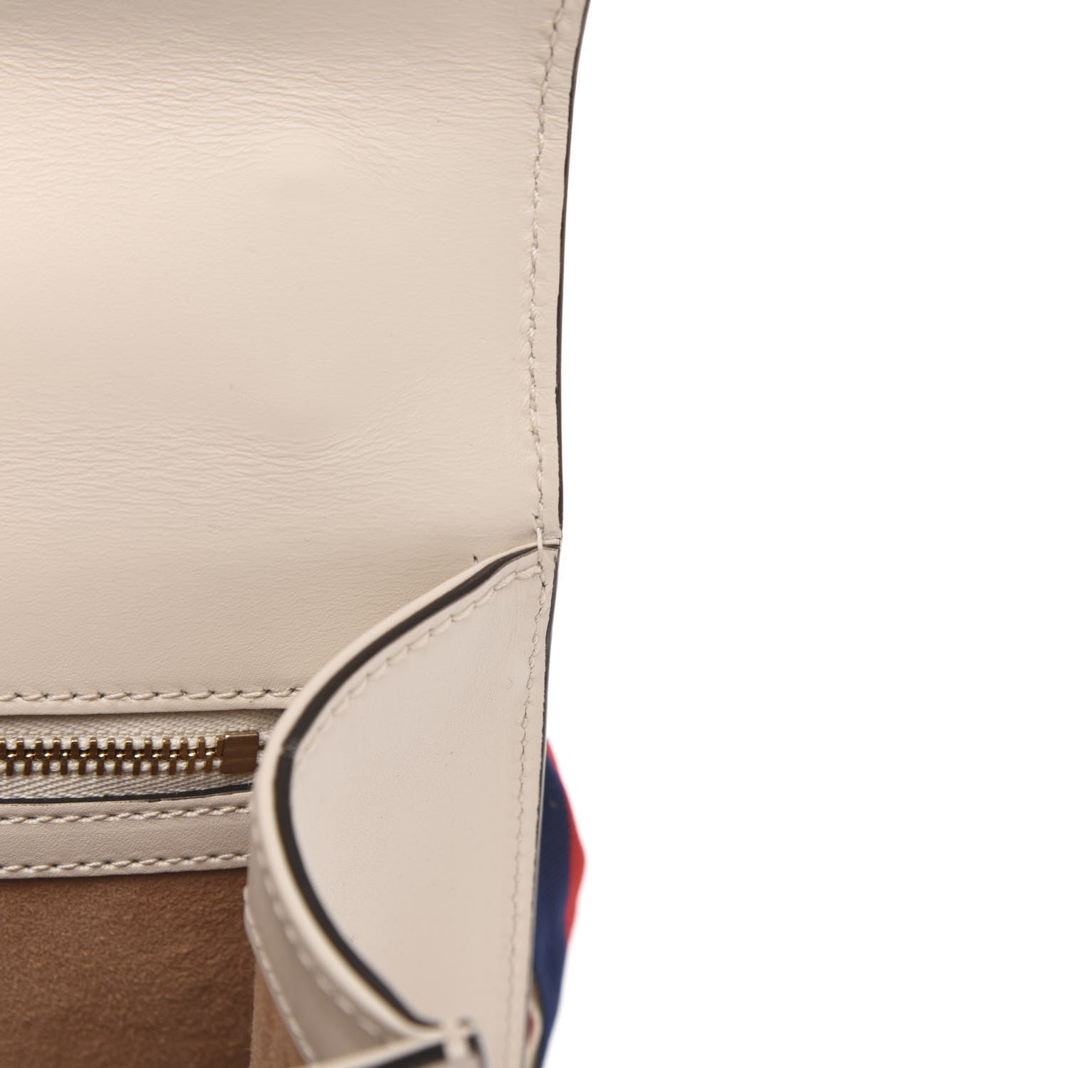 Gucci Calfskin Small Sylvie Shoulder Bag Off White 10 of 11