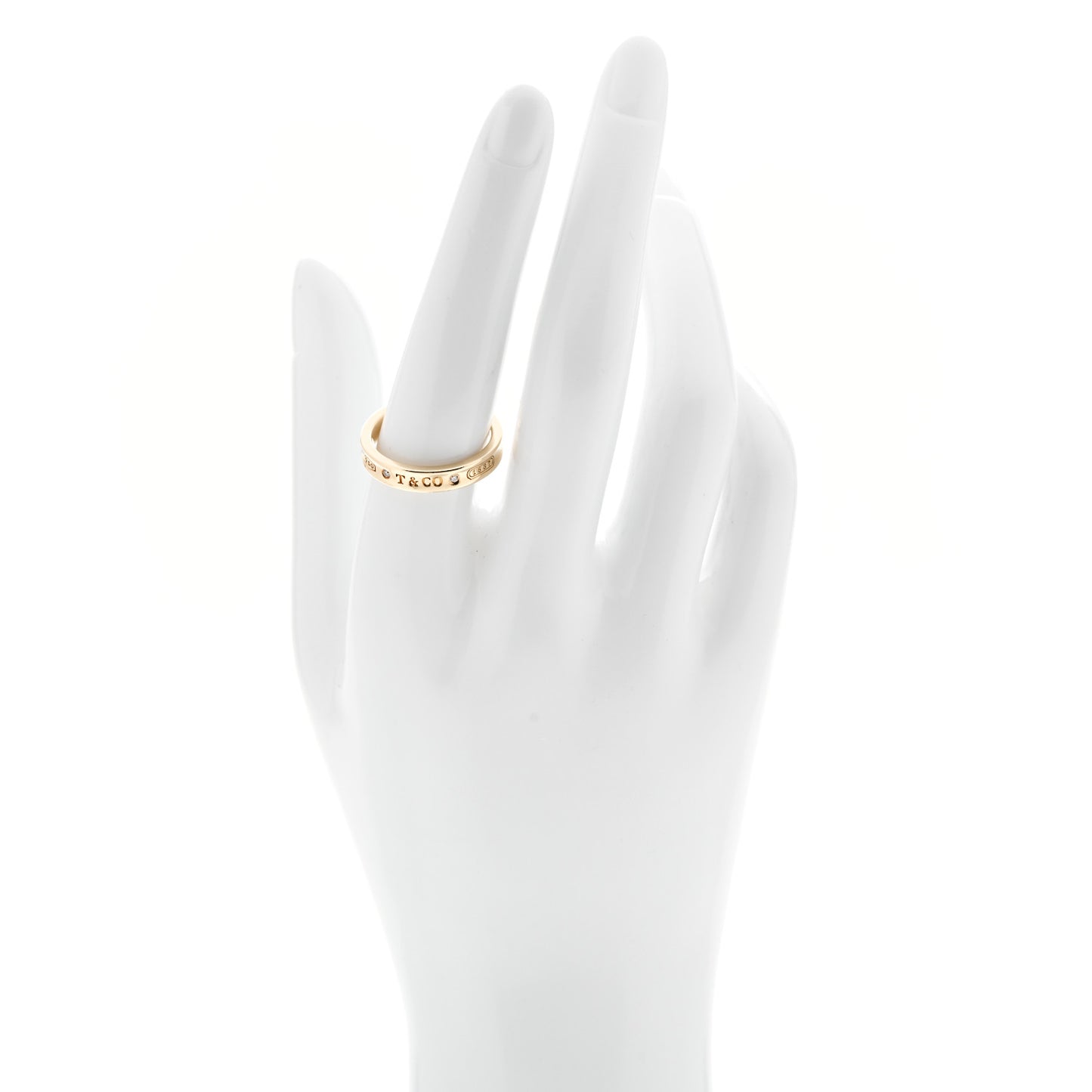 18K Yellow Gold Diamond Narrow 1837 Ring 56 7.5