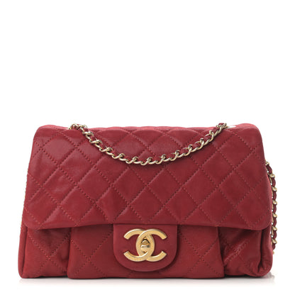Chanel Iridescent Calfskin Quilted Small Chic Quilt Flap Red 1 of 12