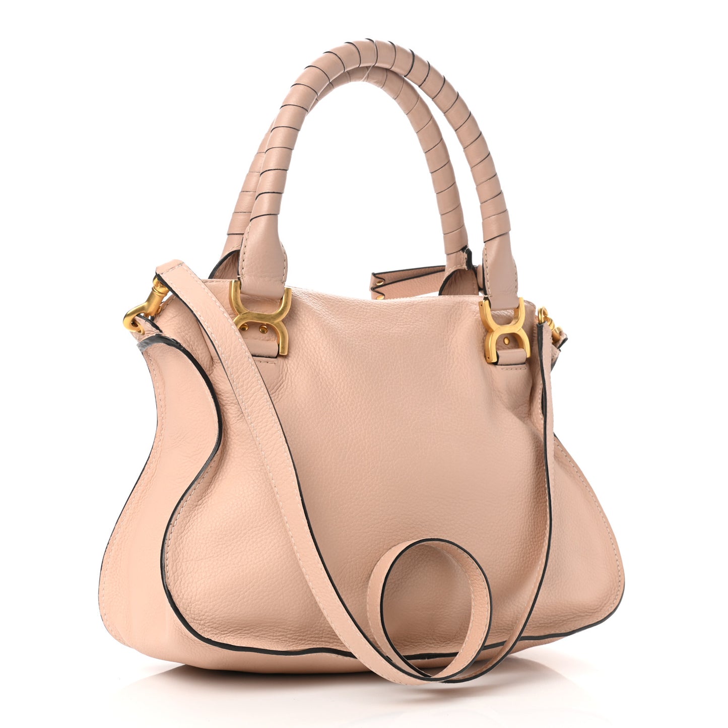 Calfskin Medium Marcie Satchel Pale Pink