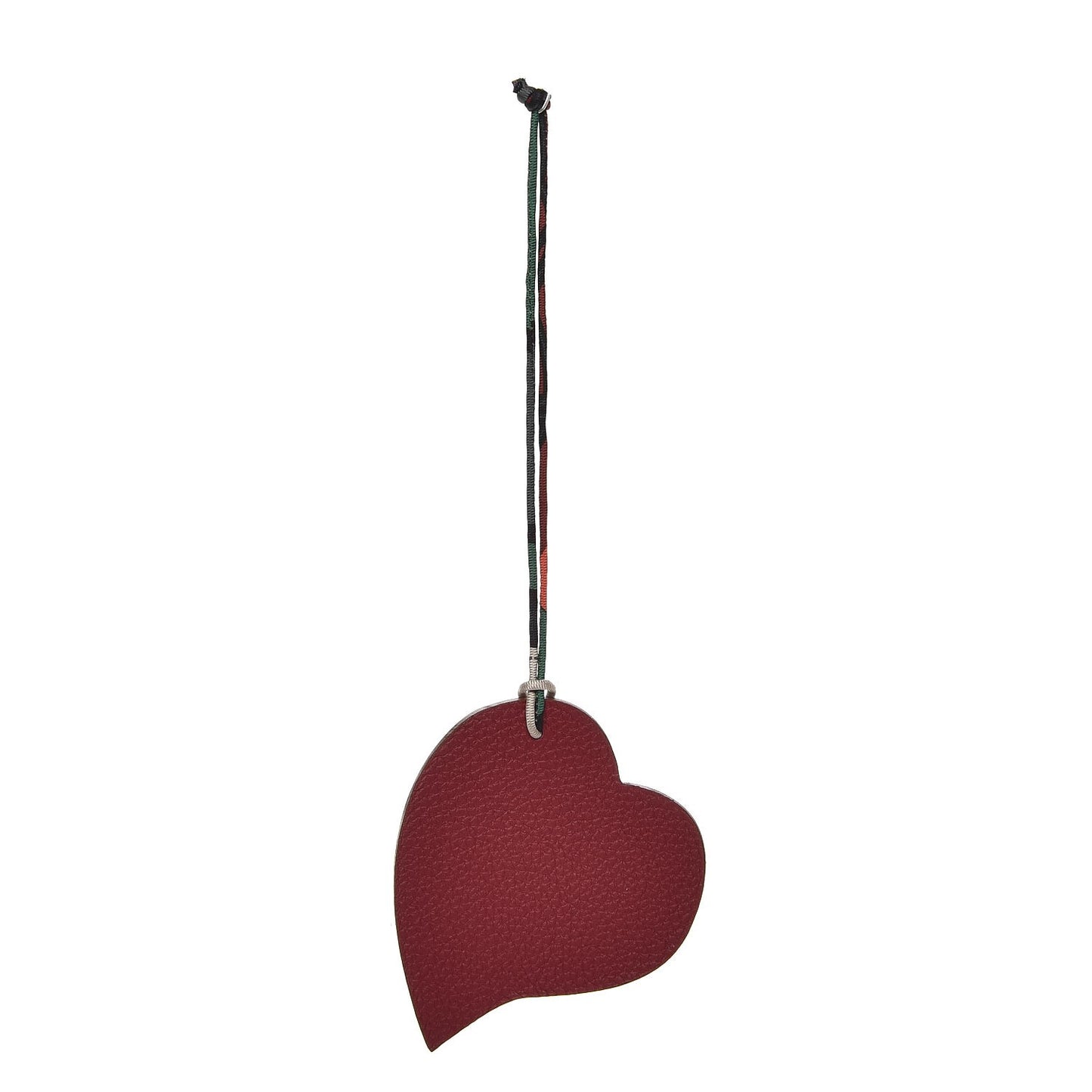 Togo Epsom Petit H Heart Bag Charm Rubis Iris