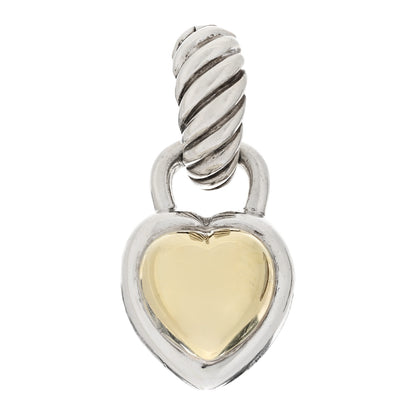 David Yurman Sterling Silver 14K Yellow Gold Heart Enhancer Pendant 1 of 3
