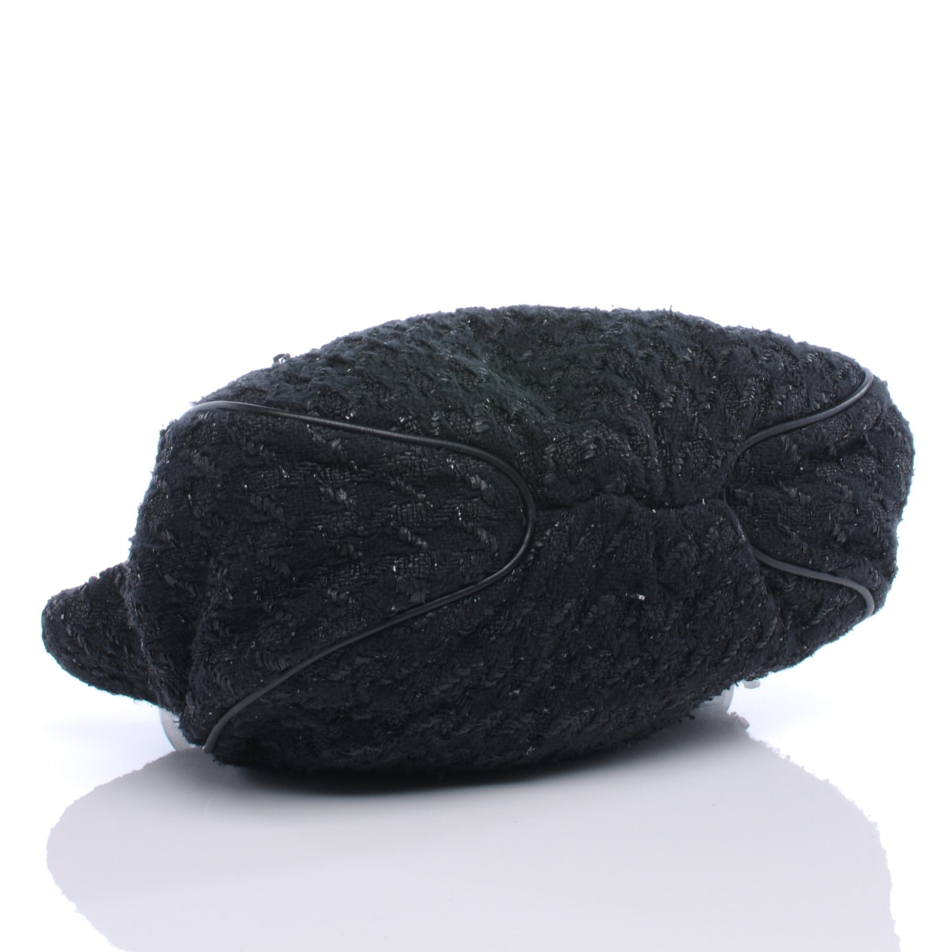 Chanel Tweed Boucle Knitting Bag Black 4 of 7