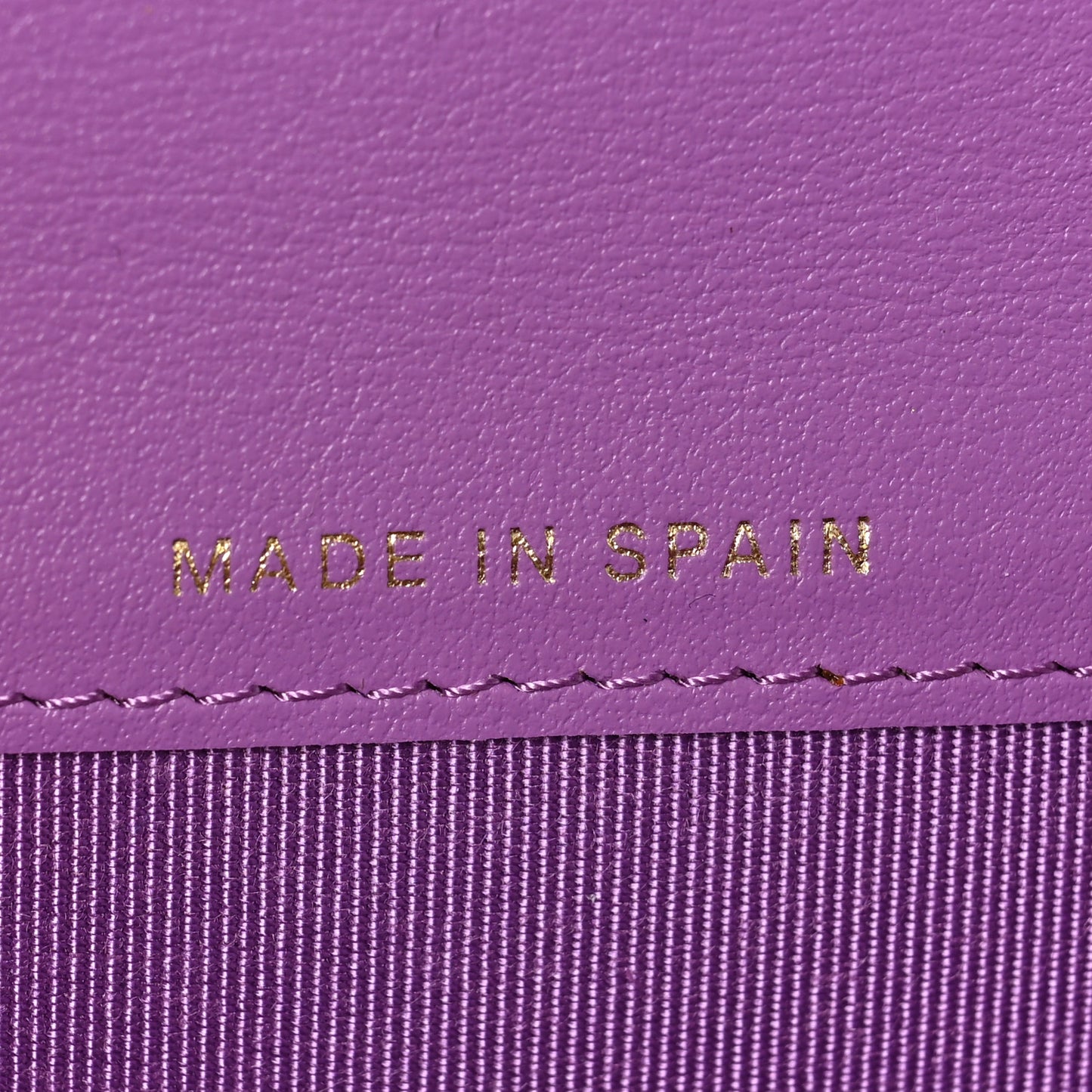 Patent Quilted Flap Card Holder Wallet Purple