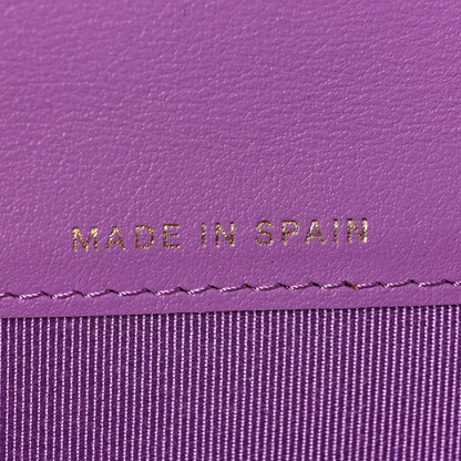 Chanel Patent Quilted Flap Card Holder Wallet Purple 7 of 8