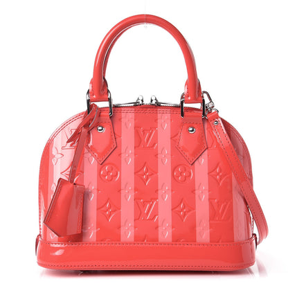 Louis Vuitton Vernis Rayures Alma BB Poppy 1 of 7
