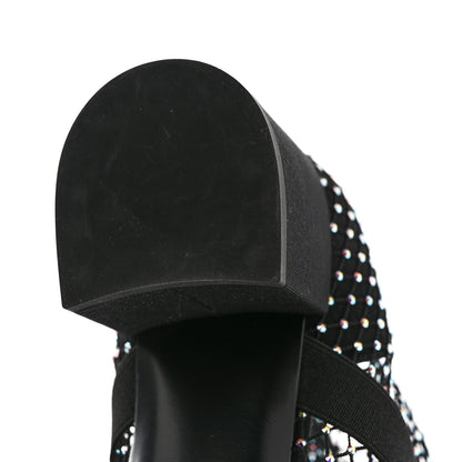 Chanel Resille Strass Kid Suede Patent Mary Jane Short Boots 40.5 Black 9 of 11