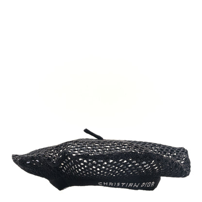 Christian Dior Mesh Arty Beret 57 Black 6 of 9