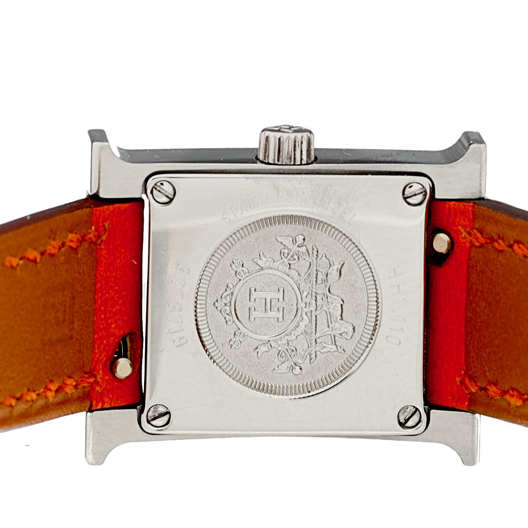 Stainless Steel Swift 17.2mm Heure H Hour Watch Orange