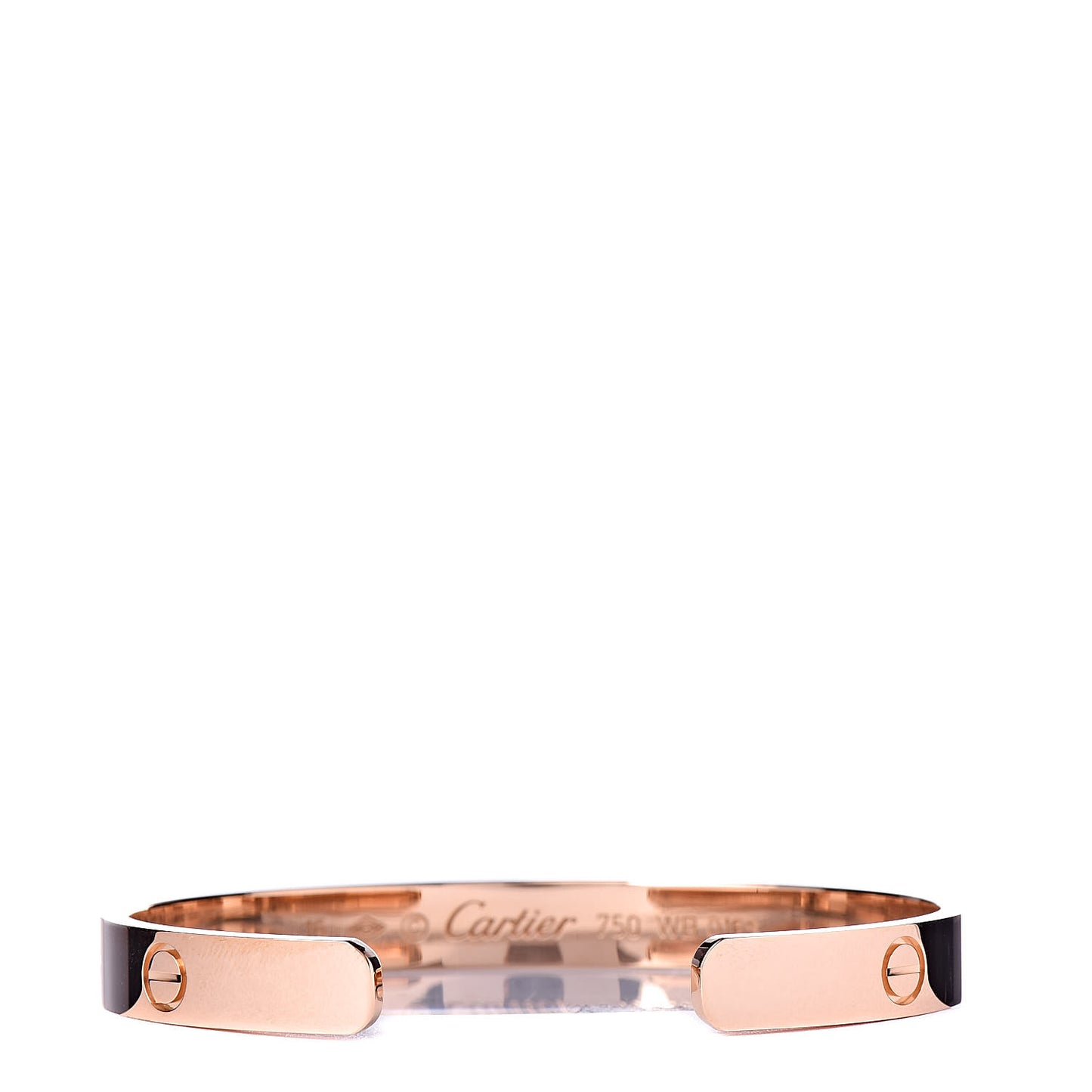 18K Pink Gold LOVE Cuff Bracelet 16