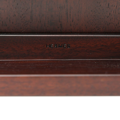 Hermes Mahogany Wood Taurillon Medium Pleiade Picture Frame Brown Etoupe 3 of 7