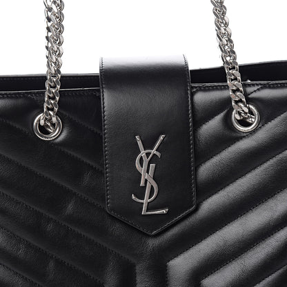 Saint Laurent Calfskin Y Quilted Monogram Large Loulou Shopper Black 11 of 11