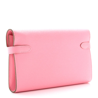 Hermes Epsom Kelly Longue Wallet Rose Confetti 3 of 10