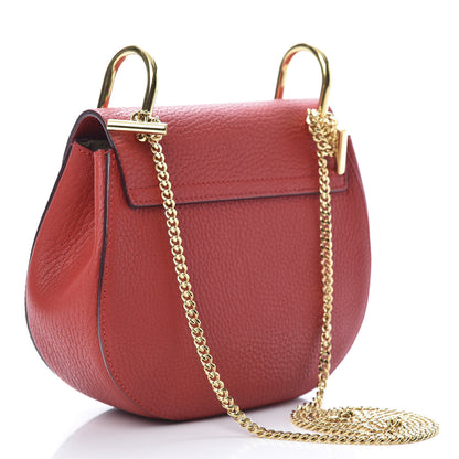 Chloe Grained Lambskin Drew Shoulder Bag Plaid Red 3 of 10