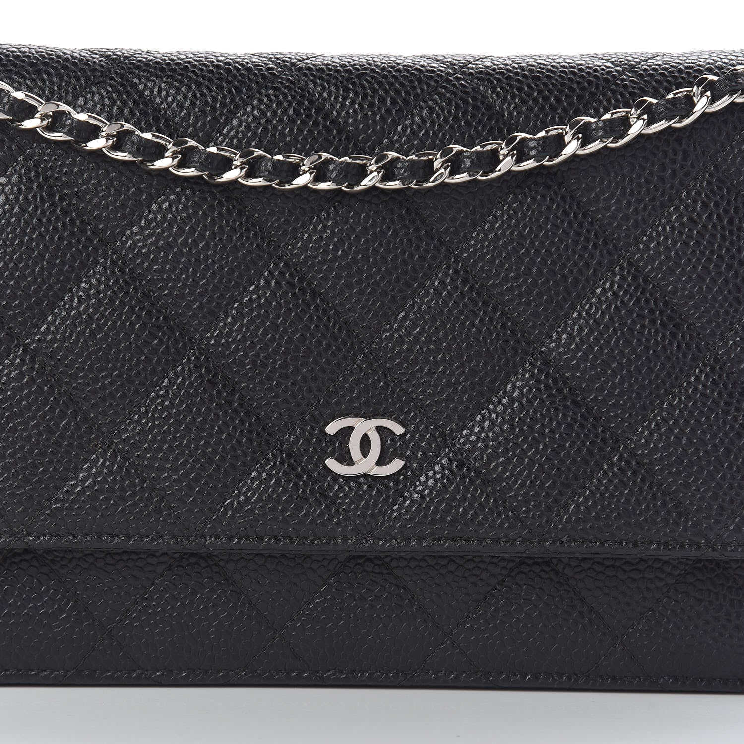 Chanel Caviar Quilted Wallet On Chain WOC Black 11 of 12