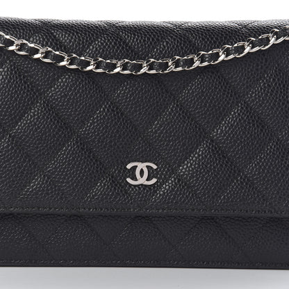 Chanel Caviar Quilted Wallet On Chain WOC Black 11 of 12